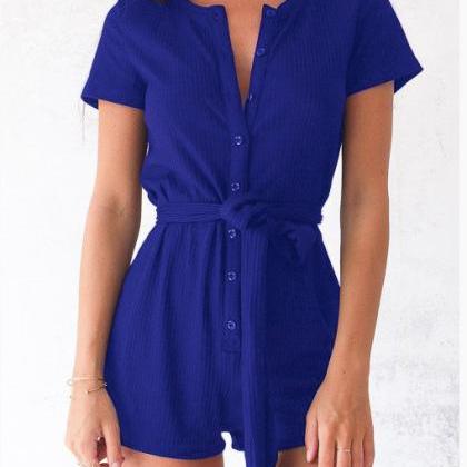 Sexy Short Sleeve Jumpsuit DS52313E..