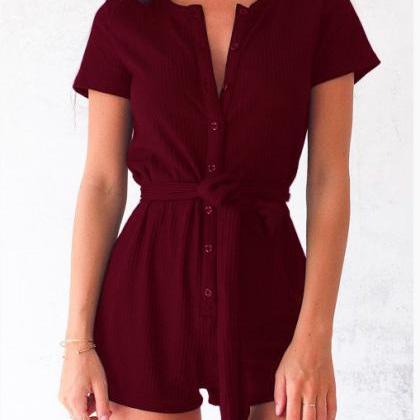 Sexy Short Sleeve Jumpsuit DS52313E..