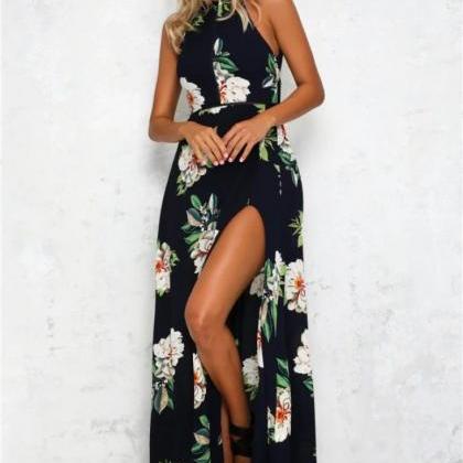 Fashion Sleeveless Printed Dress Ds52316ew