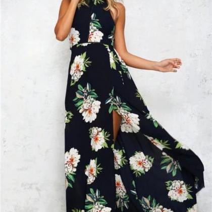 Fashion Sleeveless Printed Dress Ds52316ew