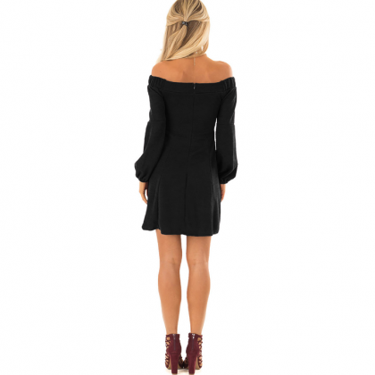 Women's One-shoulder High-waist Dress
