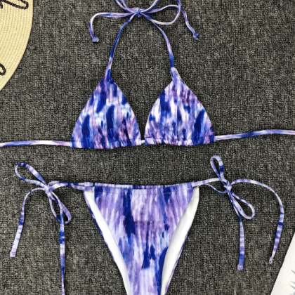 Split Fashion Bikini Two-piece Set