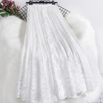 Fashion Lace Embroidered Skirt