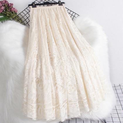 Fashion Lace Embroidered Skirt