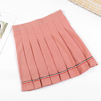 Casual Solid Color Temperament High Waist Skirt