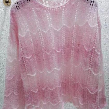 Loose Design Knitted Round Neck Sweater