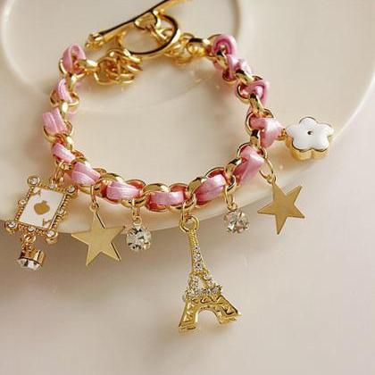Inspired Charmed Bracelet In Pink