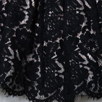 Nice Lace Big Round Neckline Dress Cv121502ng