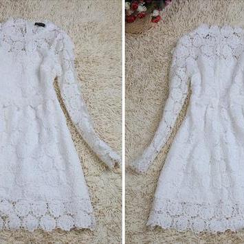Slim Hollow Embroidered Dress Vg121711nm