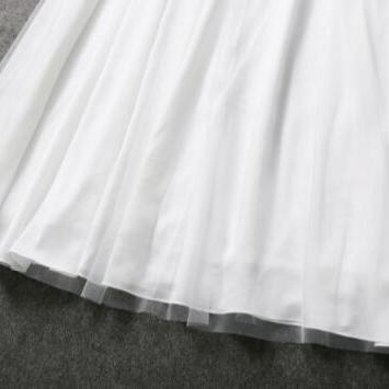 Slim Gauze Embroidered Sleeveless Dress Vg121801nm