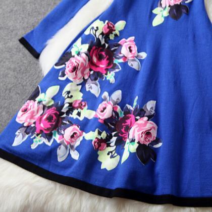Elegant Printed Knit Dress Vg122010nm