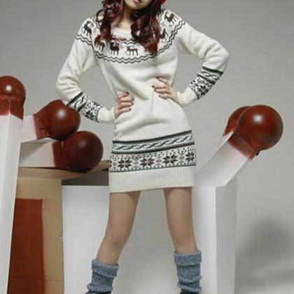 Retro Package Hip Loose Big Yards Sweater..