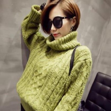 Loose Thick Turtleneck Vg12802mn