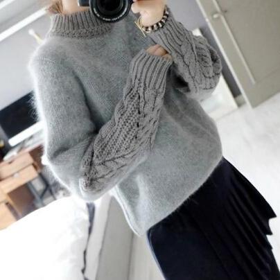 Retro Loose Knit Sweater Vg12803mn