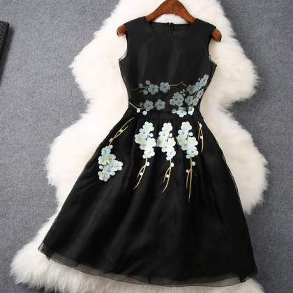Striped Patchwork Sleeveless Vest Dress FER0066