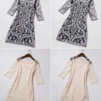 Elegant Ladies Embroidered Dress Df32516jh
