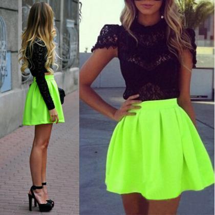 Neon Skater Skirt