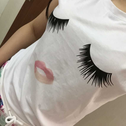Loose Round Neck Printed Short-sleeved T-shirt..