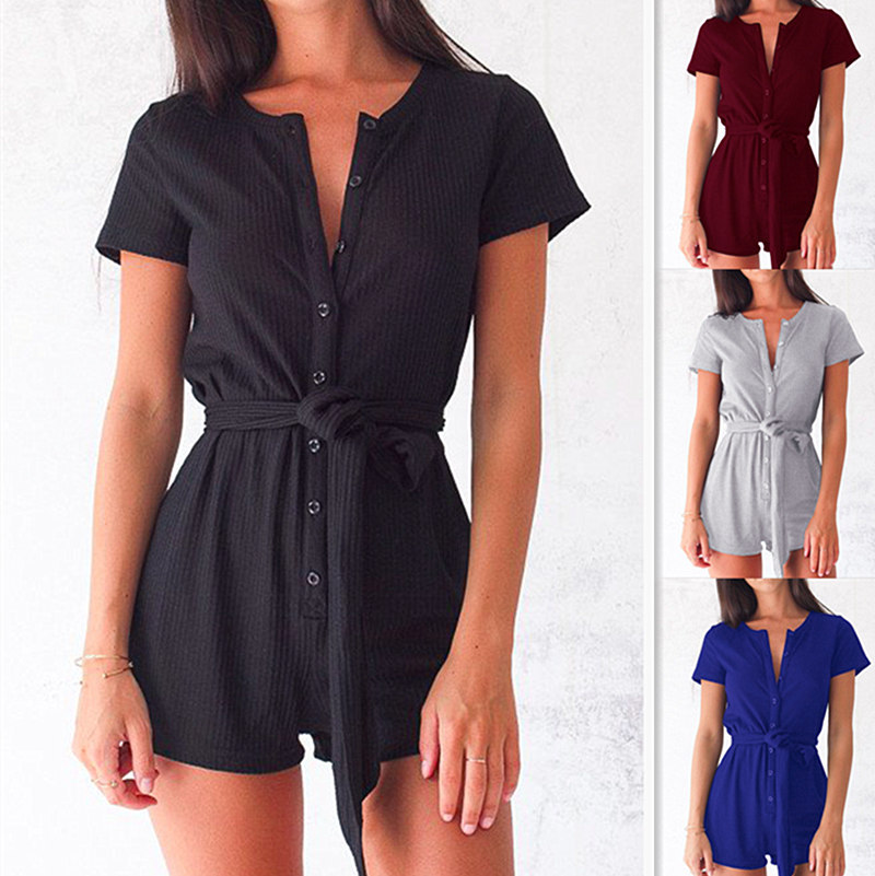 Sexy Short Sleeve Jumpsuit DS52313EW