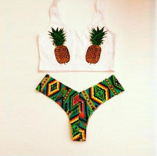 Sexy Pineapple Printing Bikini
