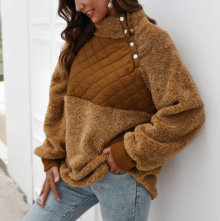 High-necked Design Women's Fashion Sweater