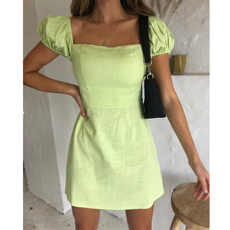 European And American Fashion Sexy Slim Short Sleeve Summer Print Dress Bra  on Luulla