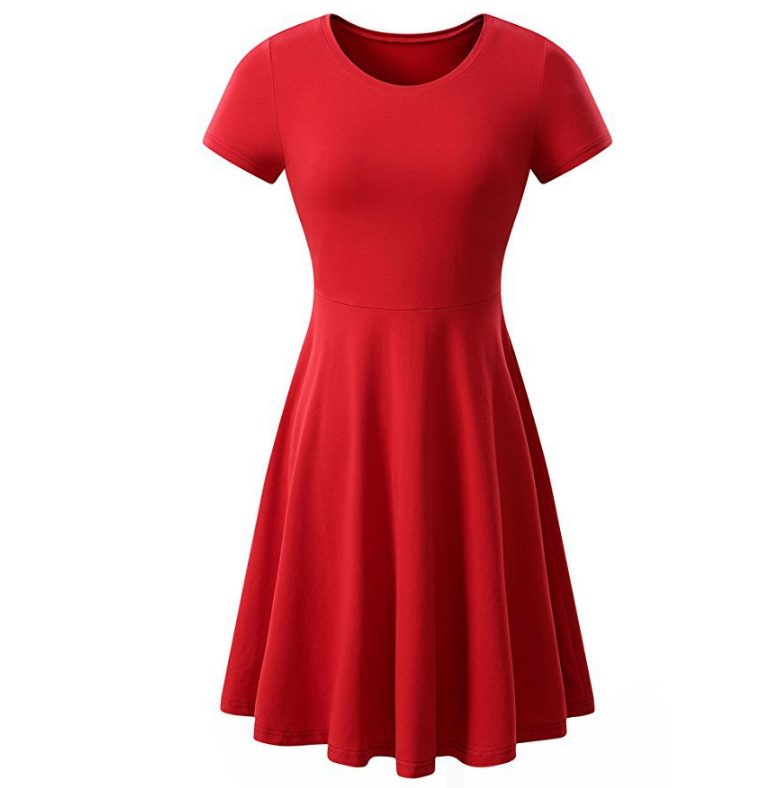 Solid Color Casual Summer Dress on Luulla