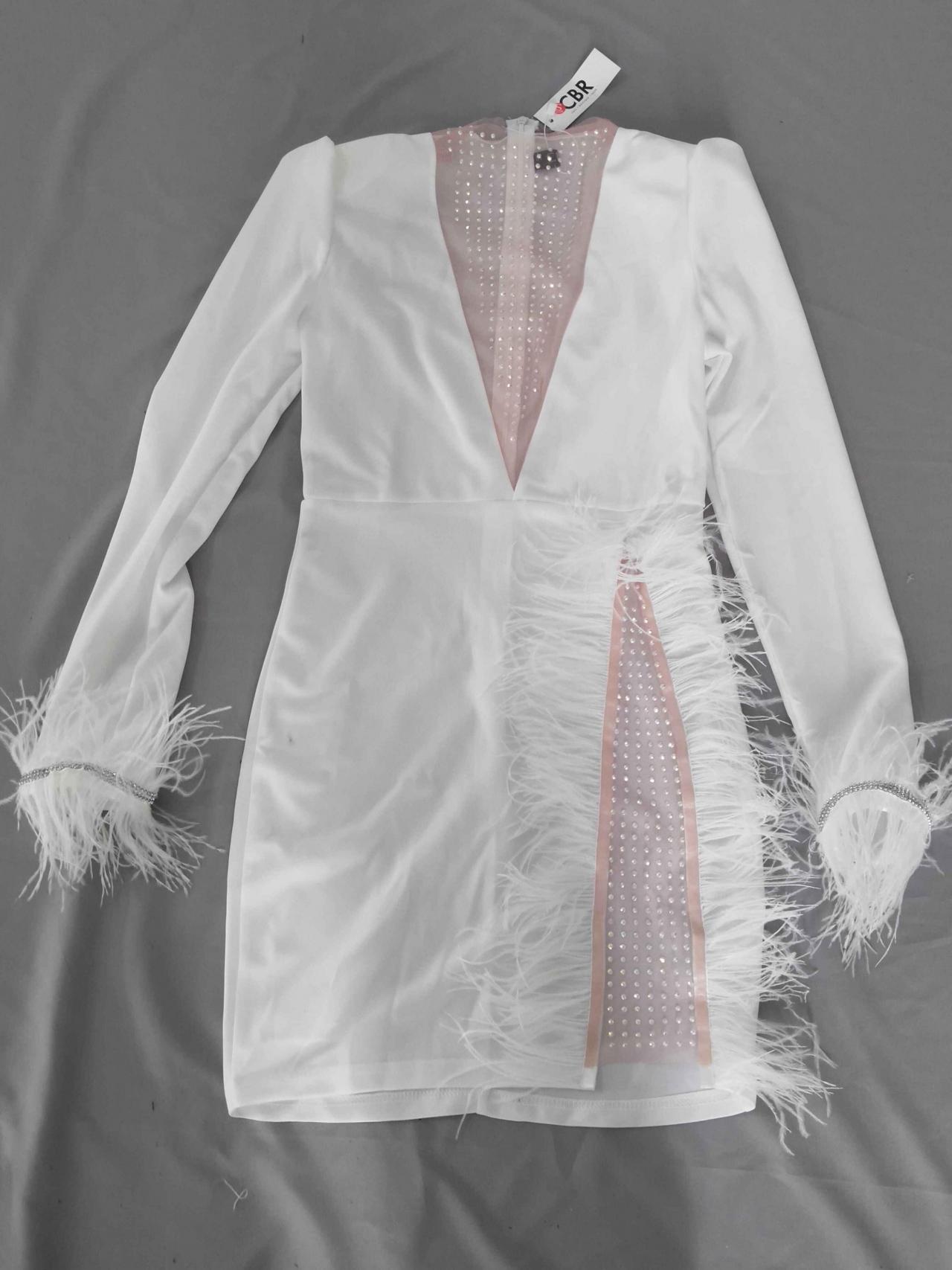 Long Sleeve Women's Fitted V-neck High Waist Dress