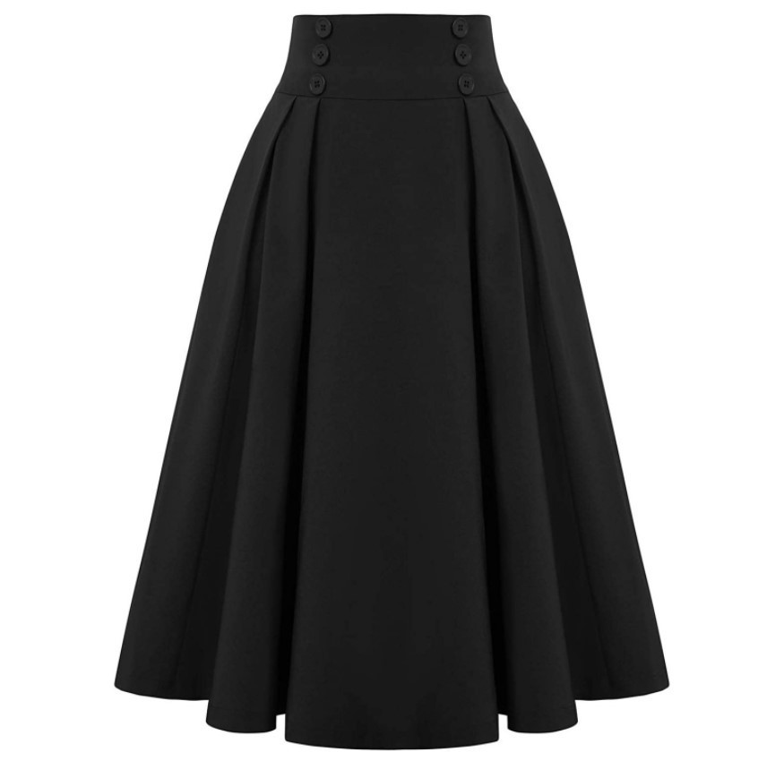 Casual Retro Solid Color Skirt