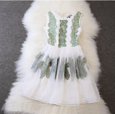 Fashion Embroidered Sleeveless Dress Vg121703nm