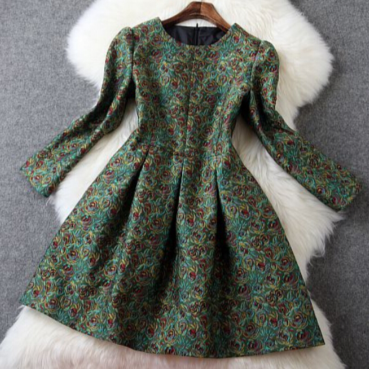 Rose Embroidered Longsleeved Dress Tr12112uy on Luulla