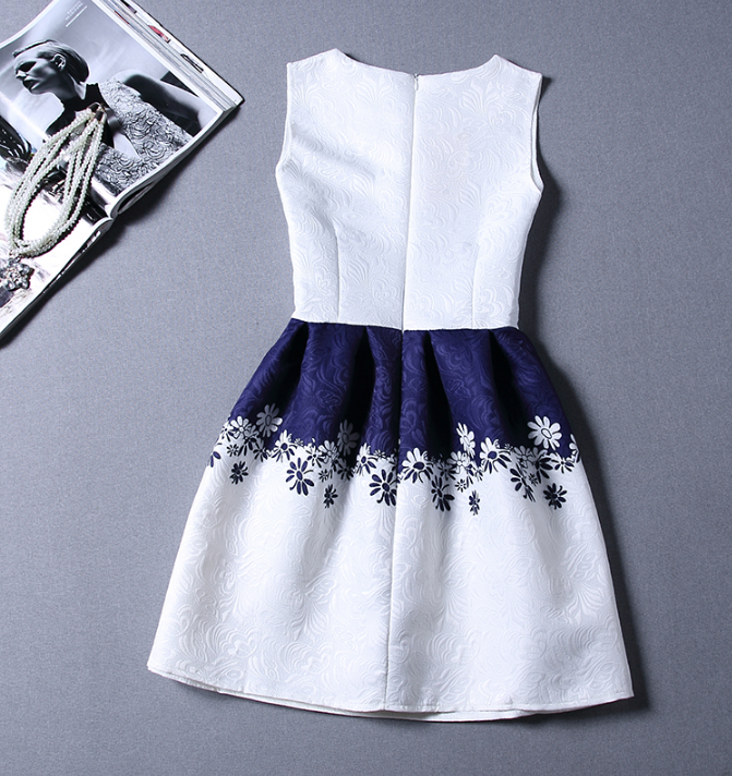 Round Neck Sleeveless Casual Vest Dress