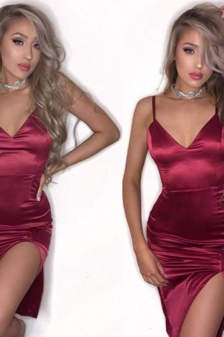 Solid Color Sexy Sling Dress