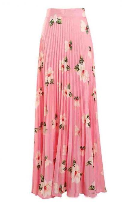 Elegant Fashion Women's Flower Pink Skirt