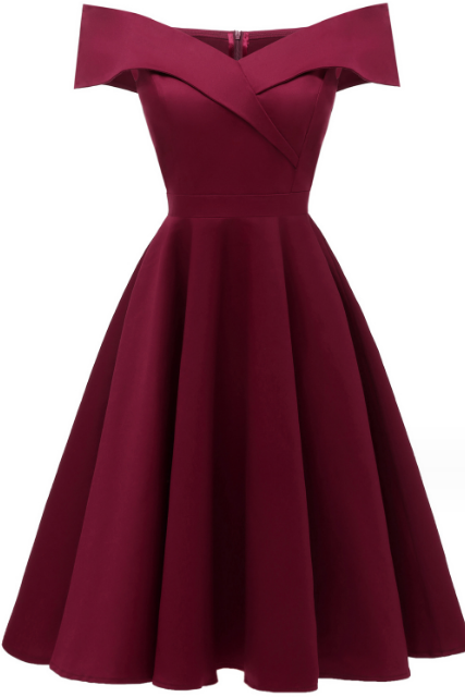 Solid Color Sexy Off Shoulder Women&amp;#039;s Dress