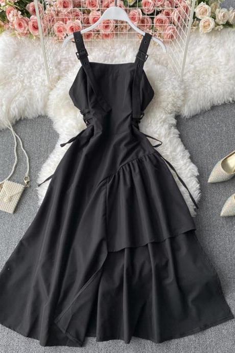 Black Sling Fashion Sleeveless Dress