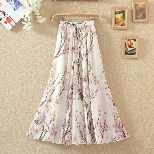 Chiffon Floral Women'S Printed Skirt