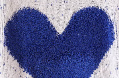 Heart Pattern Round Neck Sweater