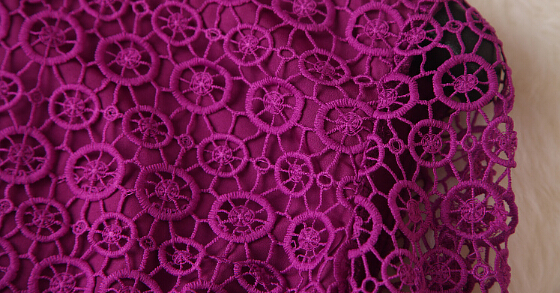 Round Neck Lace Falred Dress main image 1
