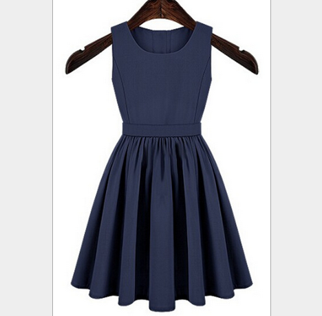 Sleeveless Round Neck Fringe Dress